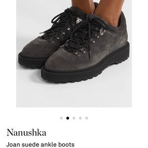 Nanushka Ankle Boots in Dark Gray Suede 38